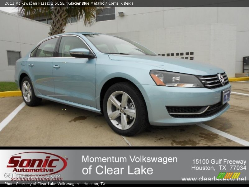 Glacier Blue Metallic / Cornsilk Beige 2012 Volkswagen Passat 2.5L SE