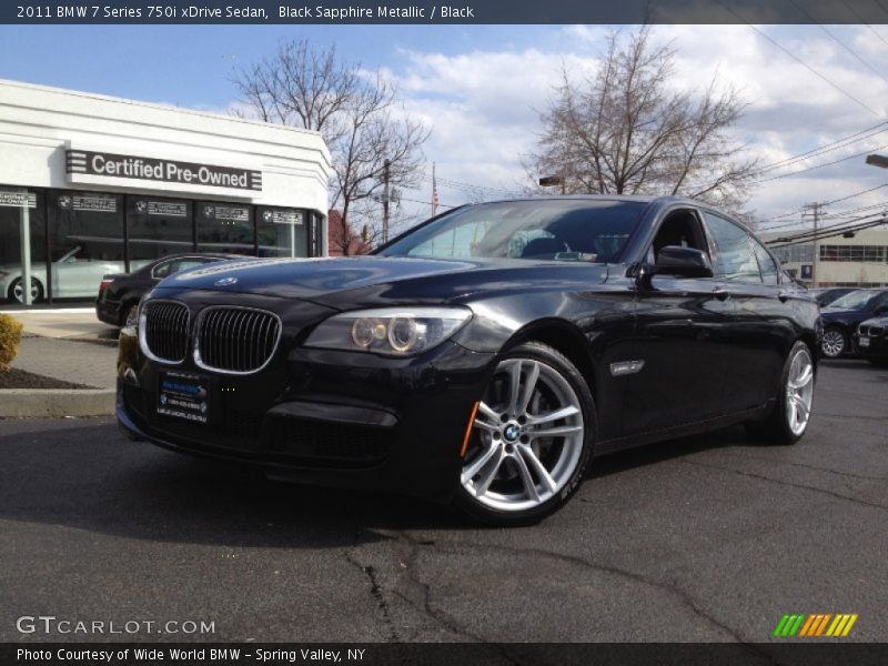 Black Sapphire Metallic / Black 2011 BMW 7 Series 750i xDrive Sedan