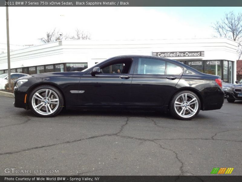 Black Sapphire Metallic / Black 2011 BMW 7 Series 750i xDrive Sedan