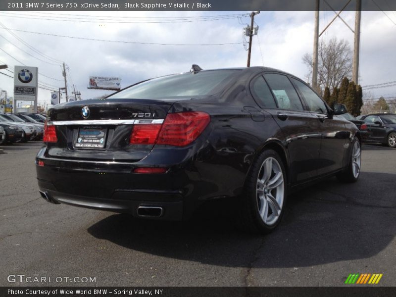 Black Sapphire Metallic / Black 2011 BMW 7 Series 750i xDrive Sedan