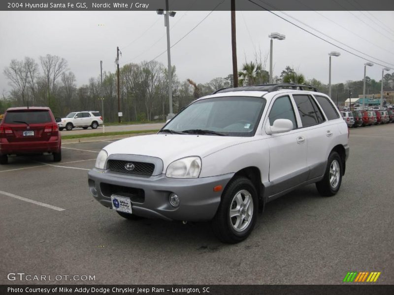 Nordic White / Gray 2004 Hyundai Santa Fe GLS