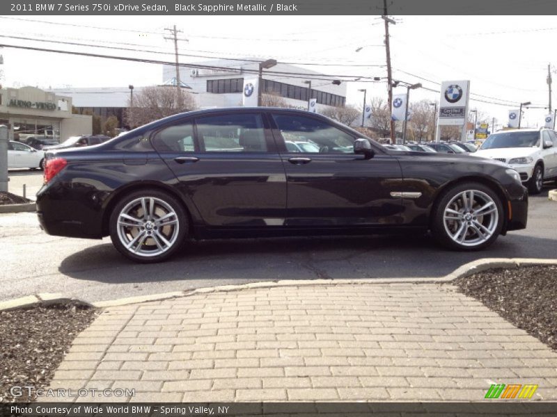 Black Sapphire Metallic / Black 2011 BMW 7 Series 750i xDrive Sedan