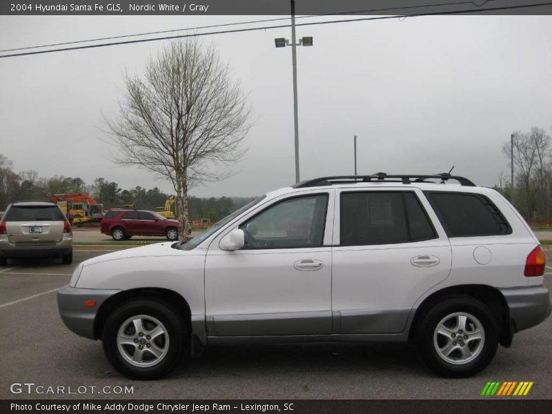 Nordic White / Gray 2004 Hyundai Santa Fe GLS