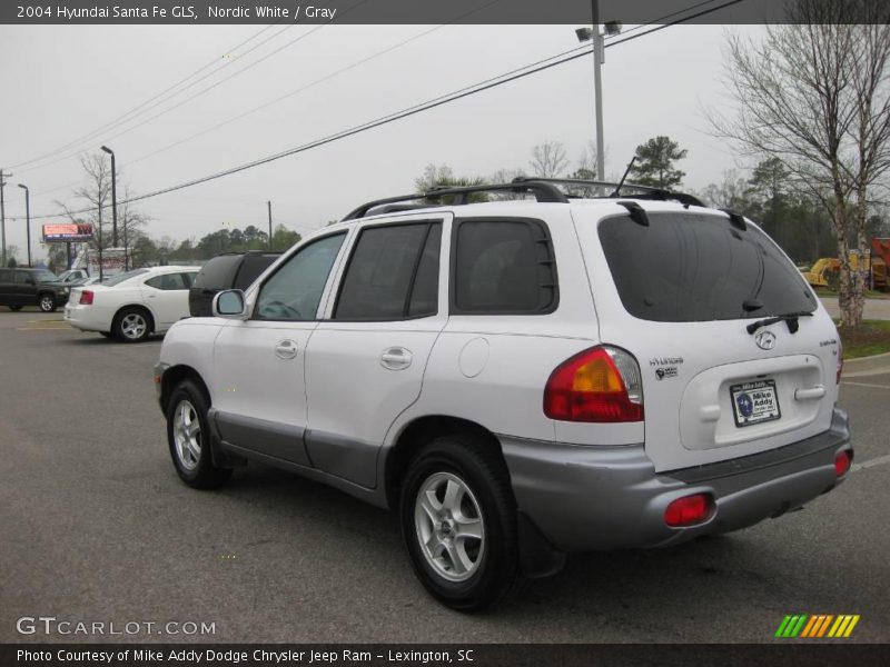 Nordic White / Gray 2004 Hyundai Santa Fe GLS
