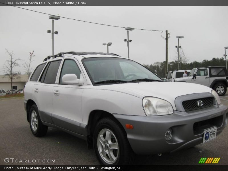 Nordic White / Gray 2004 Hyundai Santa Fe GLS