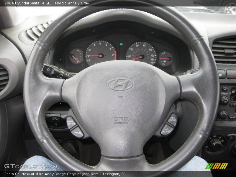Nordic White / Gray 2004 Hyundai Santa Fe GLS