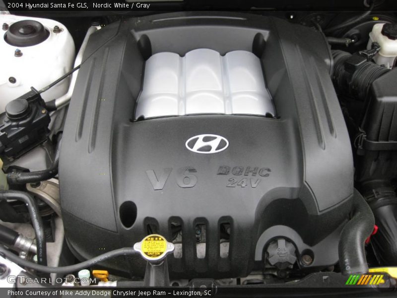 Nordic White / Gray 2004 Hyundai Santa Fe GLS