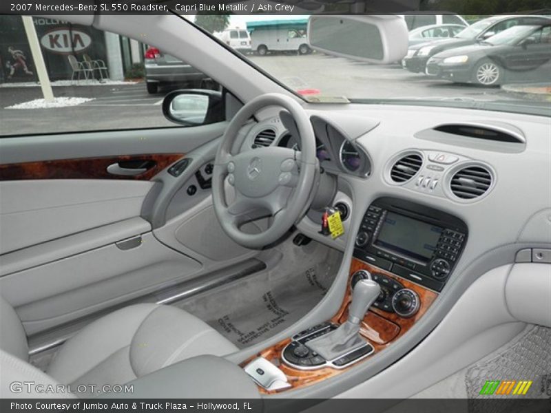 Capri Blue Metallic / Ash Grey 2007 Mercedes-Benz SL 550 Roadster