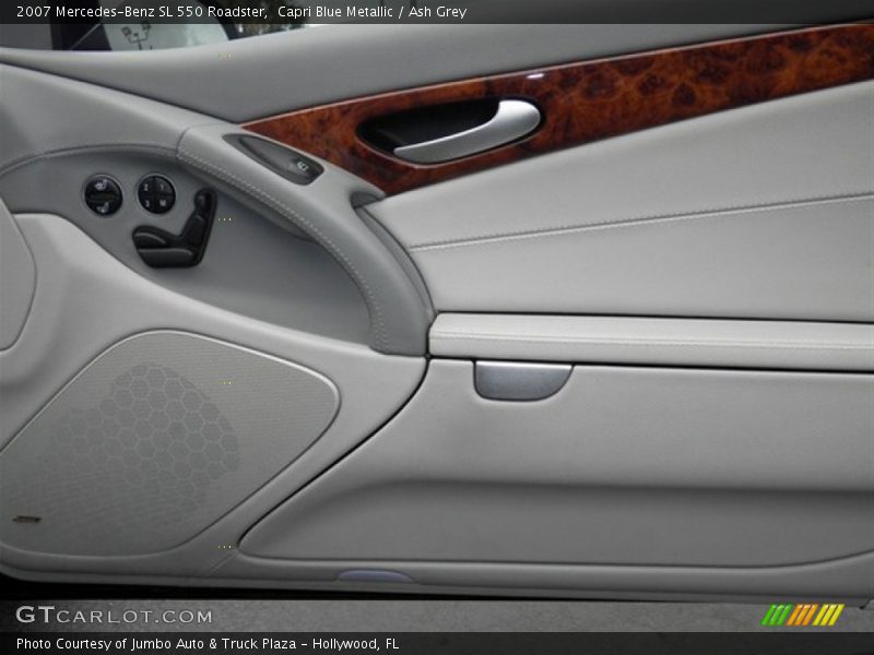 Capri Blue Metallic / Ash Grey 2007 Mercedes-Benz SL 550 Roadster