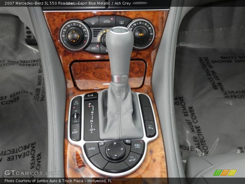 Capri Blue Metallic / Ash Grey 2007 Mercedes-Benz SL 550 Roadster
