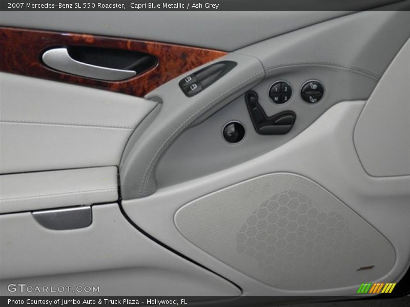 Capri Blue Metallic / Ash Grey 2007 Mercedes-Benz SL 550 Roadster