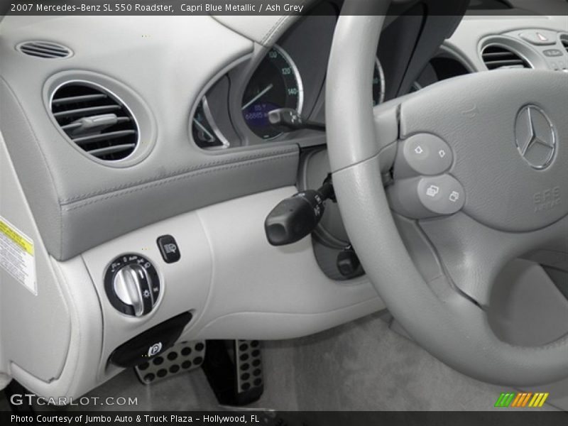 Capri Blue Metallic / Ash Grey 2007 Mercedes-Benz SL 550 Roadster