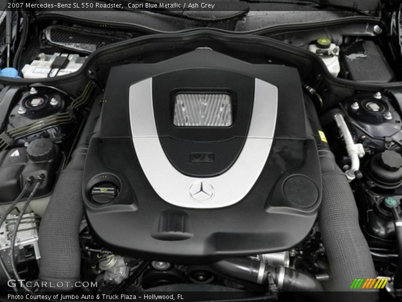 Capri Blue Metallic / Ash Grey 2007 Mercedes-Benz SL 550 Roadster