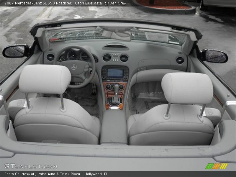 Capri Blue Metallic / Ash Grey 2007 Mercedes-Benz SL 550 Roadster