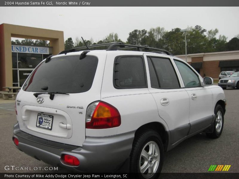 Nordic White / Gray 2004 Hyundai Santa Fe GLS