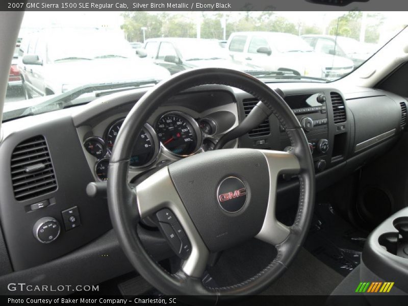 Silver Birch Metallic / Ebony Black 2007 GMC Sierra 1500 SLE Regular Cab