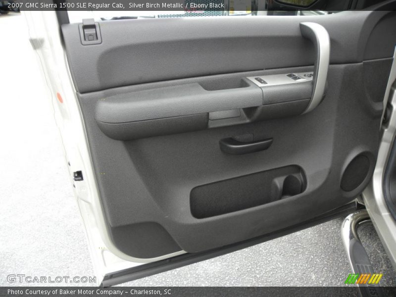 Silver Birch Metallic / Ebony Black 2007 GMC Sierra 1500 SLE Regular Cab