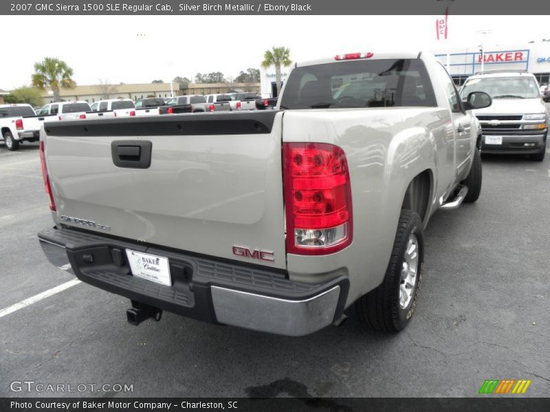 Silver Birch Metallic / Ebony Black 2007 GMC Sierra 1500 SLE Regular Cab