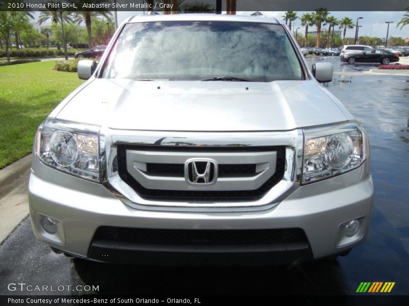 Alabaster Silver Metallic / Gray 2010 Honda Pilot EX-L