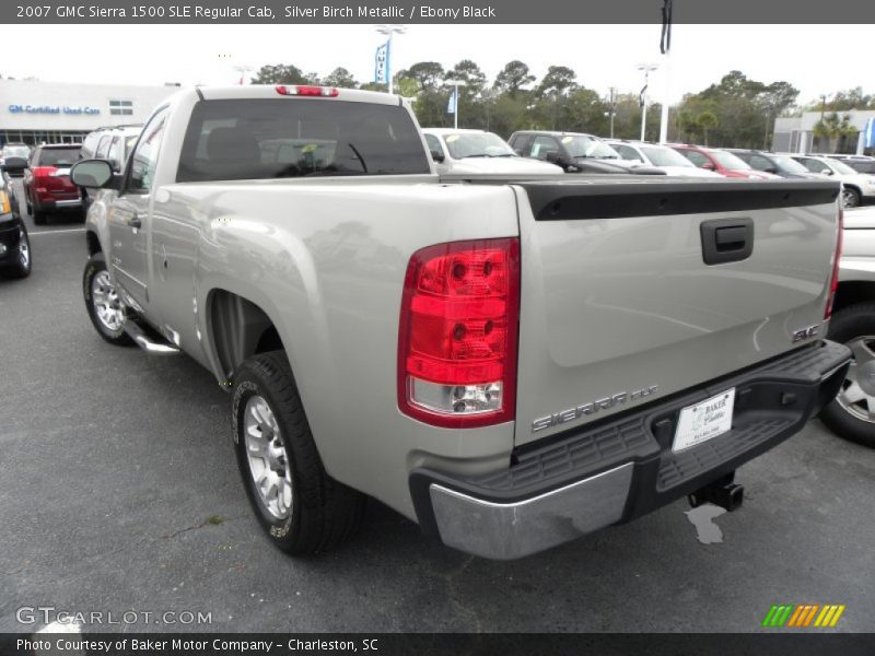 Silver Birch Metallic / Ebony Black 2007 GMC Sierra 1500 SLE Regular Cab