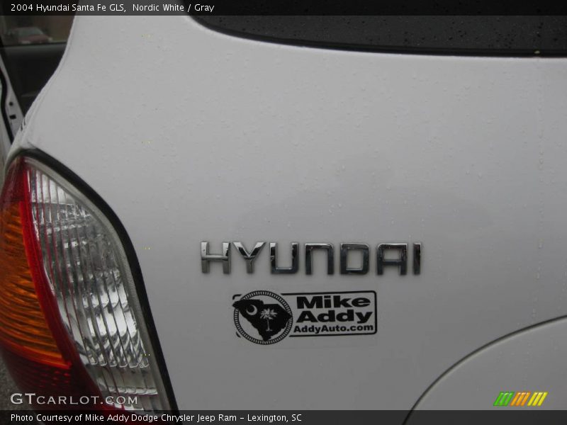 Nordic White / Gray 2004 Hyundai Santa Fe GLS