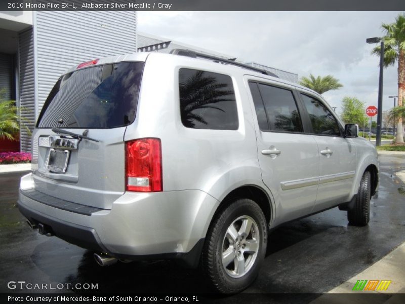 Alabaster Silver Metallic / Gray 2010 Honda Pilot EX-L