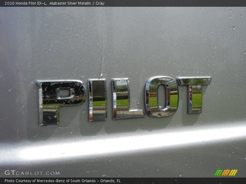 Alabaster Silver Metallic / Gray 2010 Honda Pilot EX-L