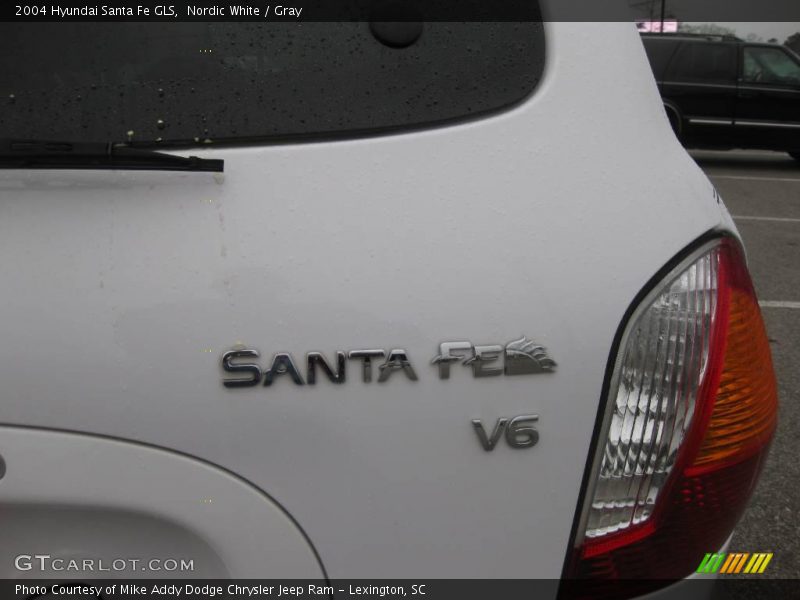 Nordic White / Gray 2004 Hyundai Santa Fe GLS