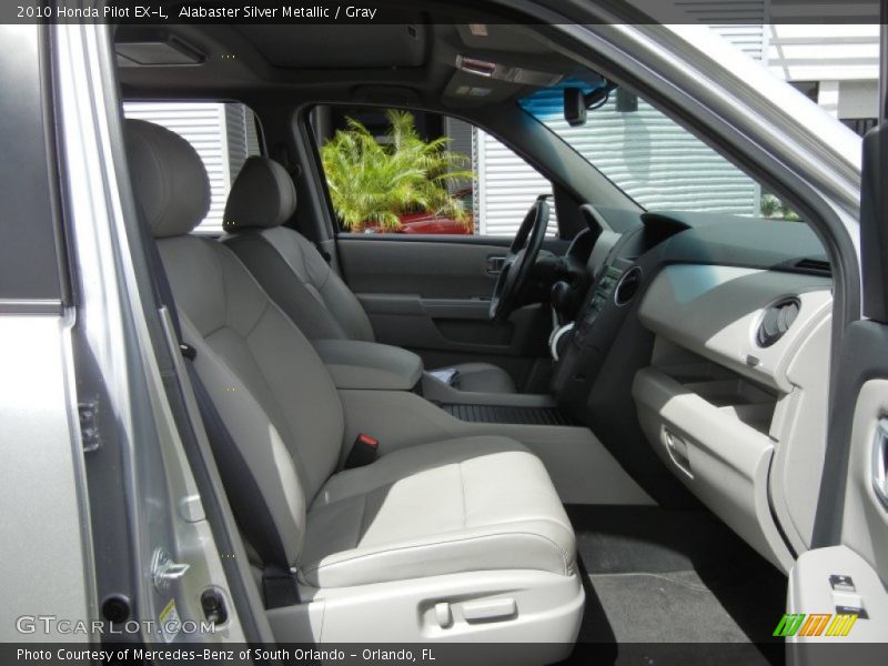 Alabaster Silver Metallic / Gray 2010 Honda Pilot EX-L