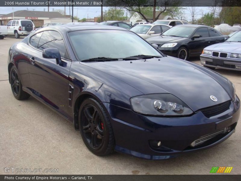 Moonlit Blue Metallic / Black 2006 Hyundai Tiburon GT