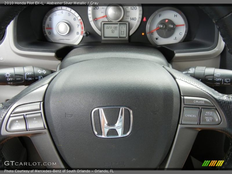 Alabaster Silver Metallic / Gray 2010 Honda Pilot EX-L
