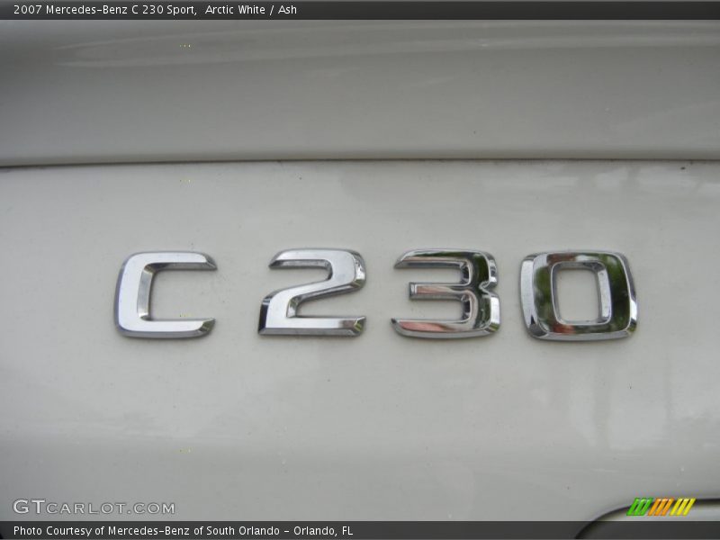 Arctic White / Ash 2007 Mercedes-Benz C 230 Sport