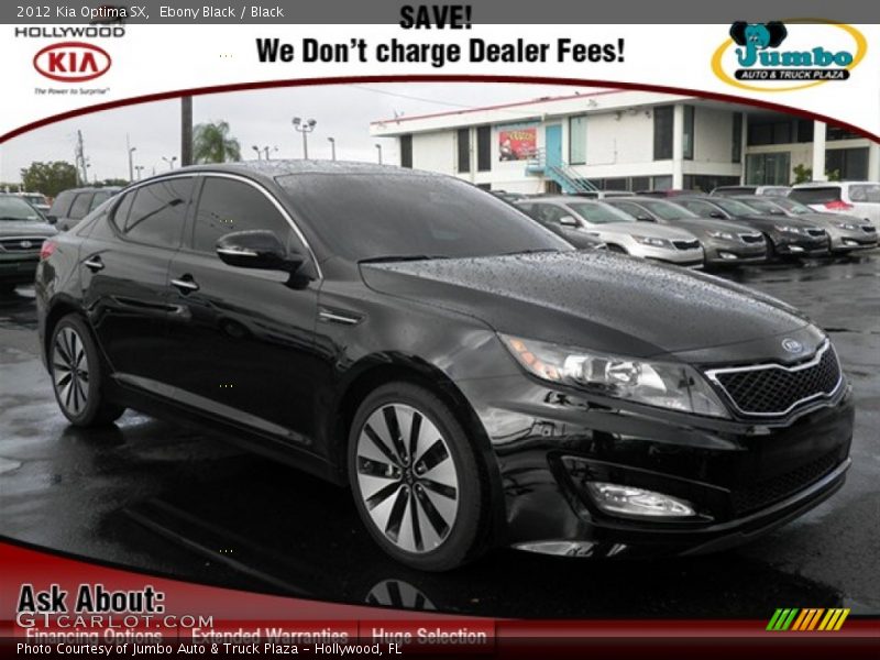 Ebony Black / Black 2012 Kia Optima SX