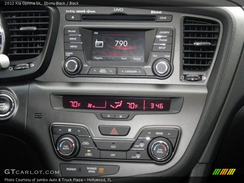 Ebony Black / Black 2012 Kia Optima SX