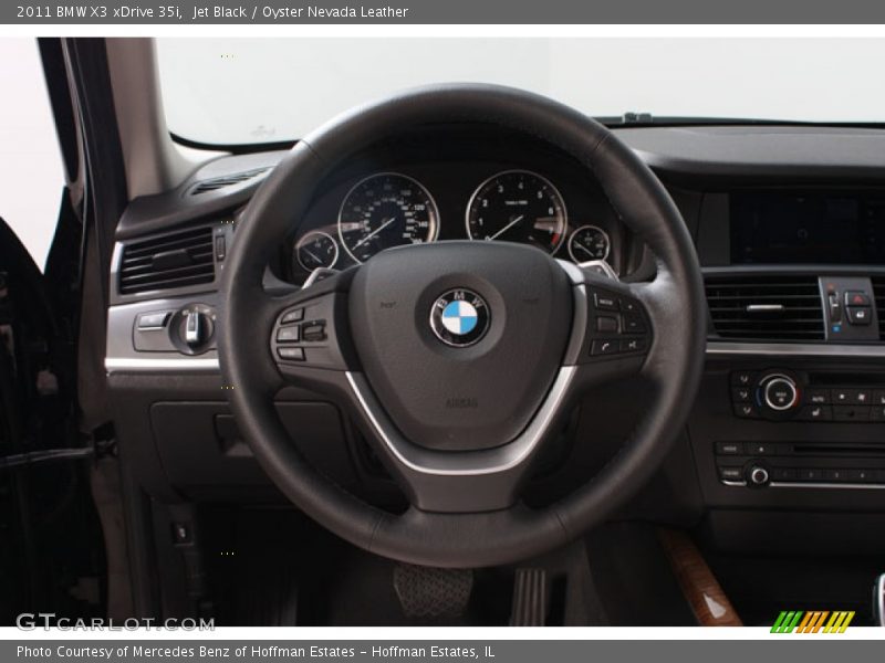 Jet Black / Oyster Nevada Leather 2011 BMW X3 xDrive 35i