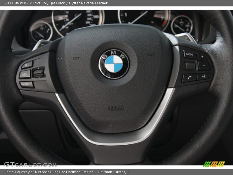 Jet Black / Oyster Nevada Leather 2011 BMW X3 xDrive 35i