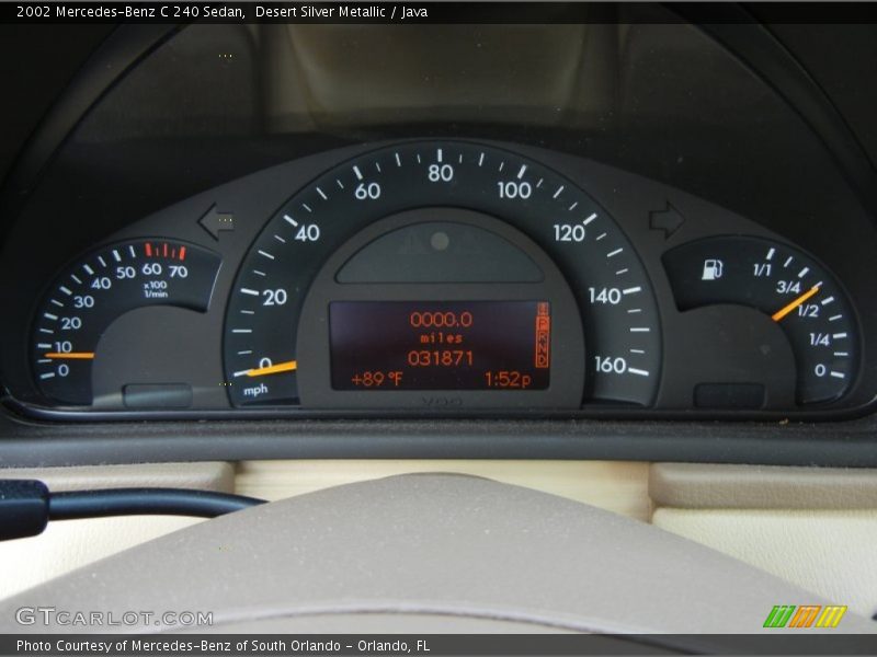 Desert Silver Metallic / Java 2002 Mercedes-Benz C 240 Sedan