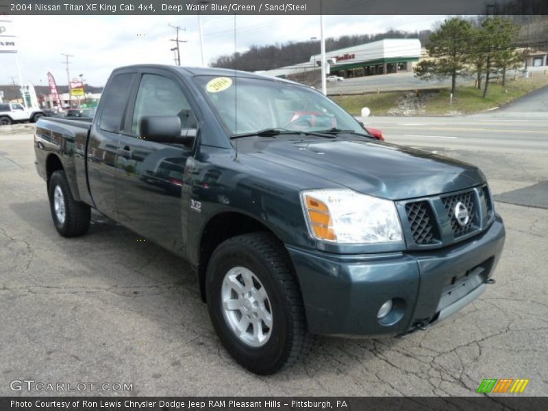 Deep Water Blue/Green / Sand/Steel 2004 Nissan Titan XE King Cab 4x4