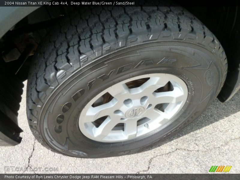 Deep Water Blue/Green / Sand/Steel 2004 Nissan Titan XE King Cab 4x4
