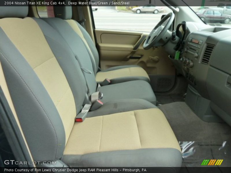 Deep Water Blue/Green / Sand/Steel 2004 Nissan Titan XE King Cab 4x4