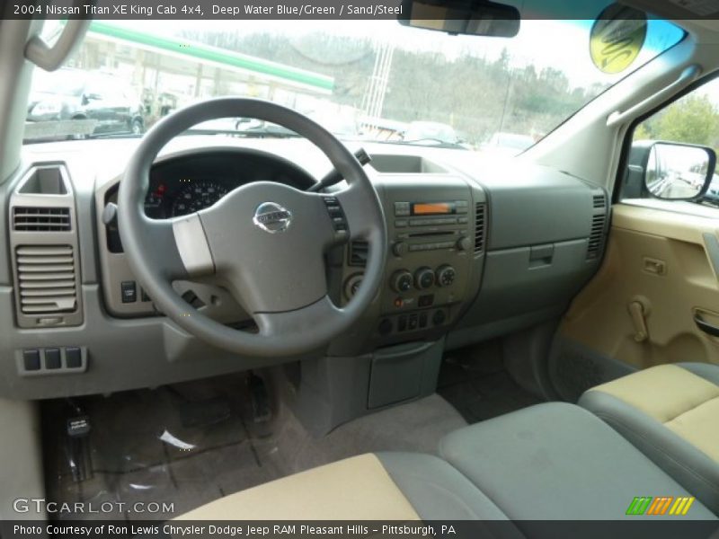 Deep Water Blue/Green / Sand/Steel 2004 Nissan Titan XE King Cab 4x4