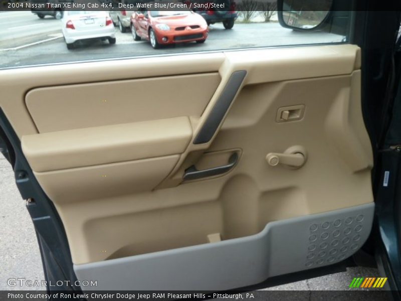 Deep Water Blue/Green / Sand/Steel 2004 Nissan Titan XE King Cab 4x4