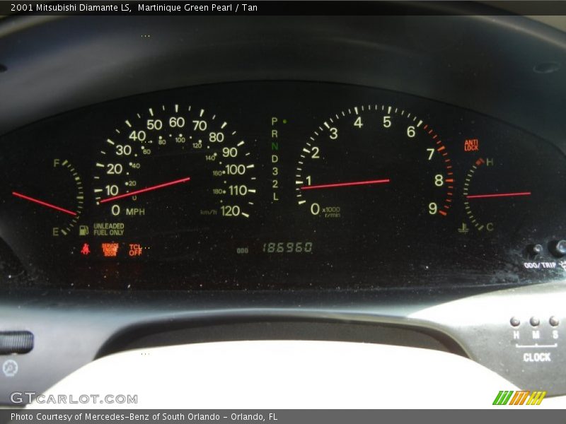 Martinique Green Pearl / Tan 2001 Mitsubishi Diamante LS