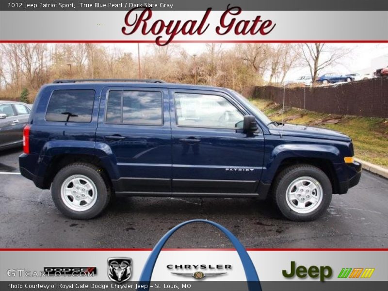 True Blue Pearl / Dark Slate Gray 2012 Jeep Patriot Sport