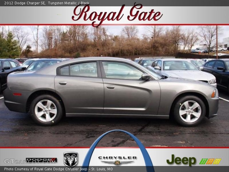 Tungsten Metallic / Black 2012 Dodge Charger SE
