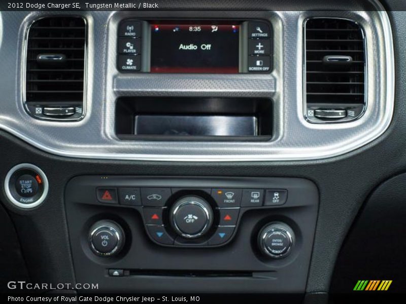 Tungsten Metallic / Black 2012 Dodge Charger SE