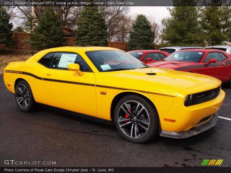 Stinger Yellow / Dark Slate Gray 2012 Dodge Challenger SRT8 Yellow Jacket