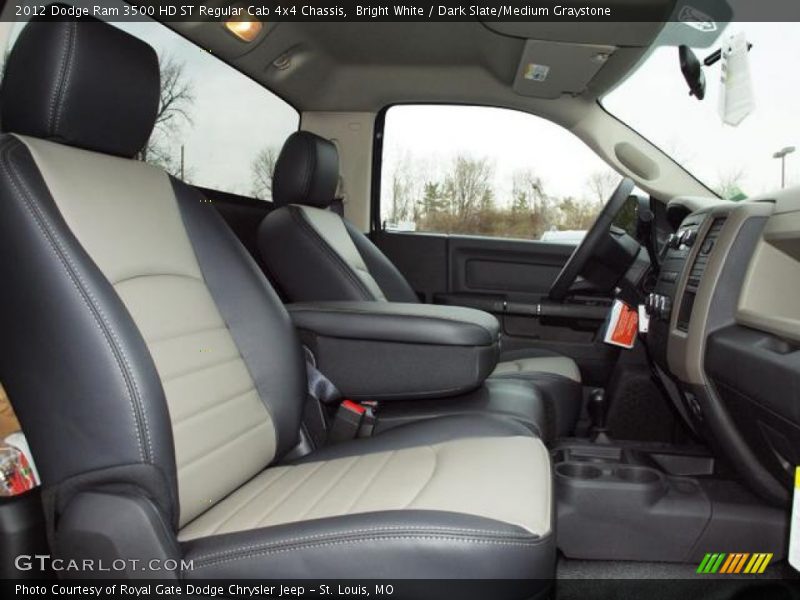 Bright White / Dark Slate/Medium Graystone 2012 Dodge Ram 3500 HD ST Regular Cab 4x4 Chassis