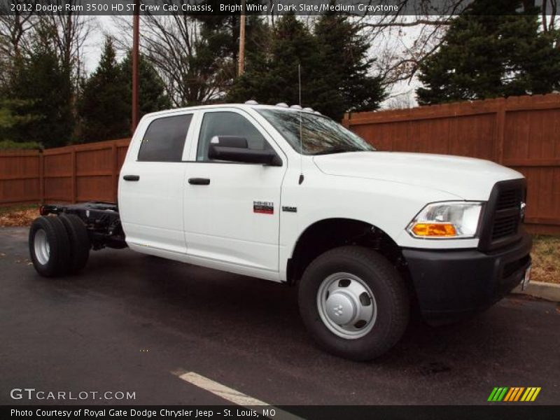 Bright White / Dark Slate/Medium Graystone 2012 Dodge Ram 3500 HD ST Crew Cab Chassis