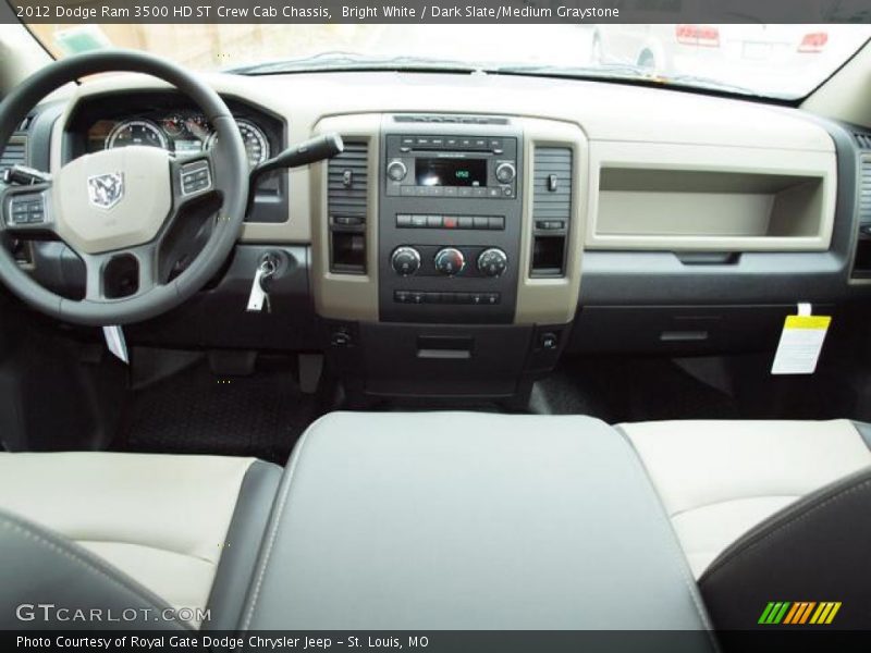 Bright White / Dark Slate/Medium Graystone 2012 Dodge Ram 3500 HD ST Crew Cab Chassis